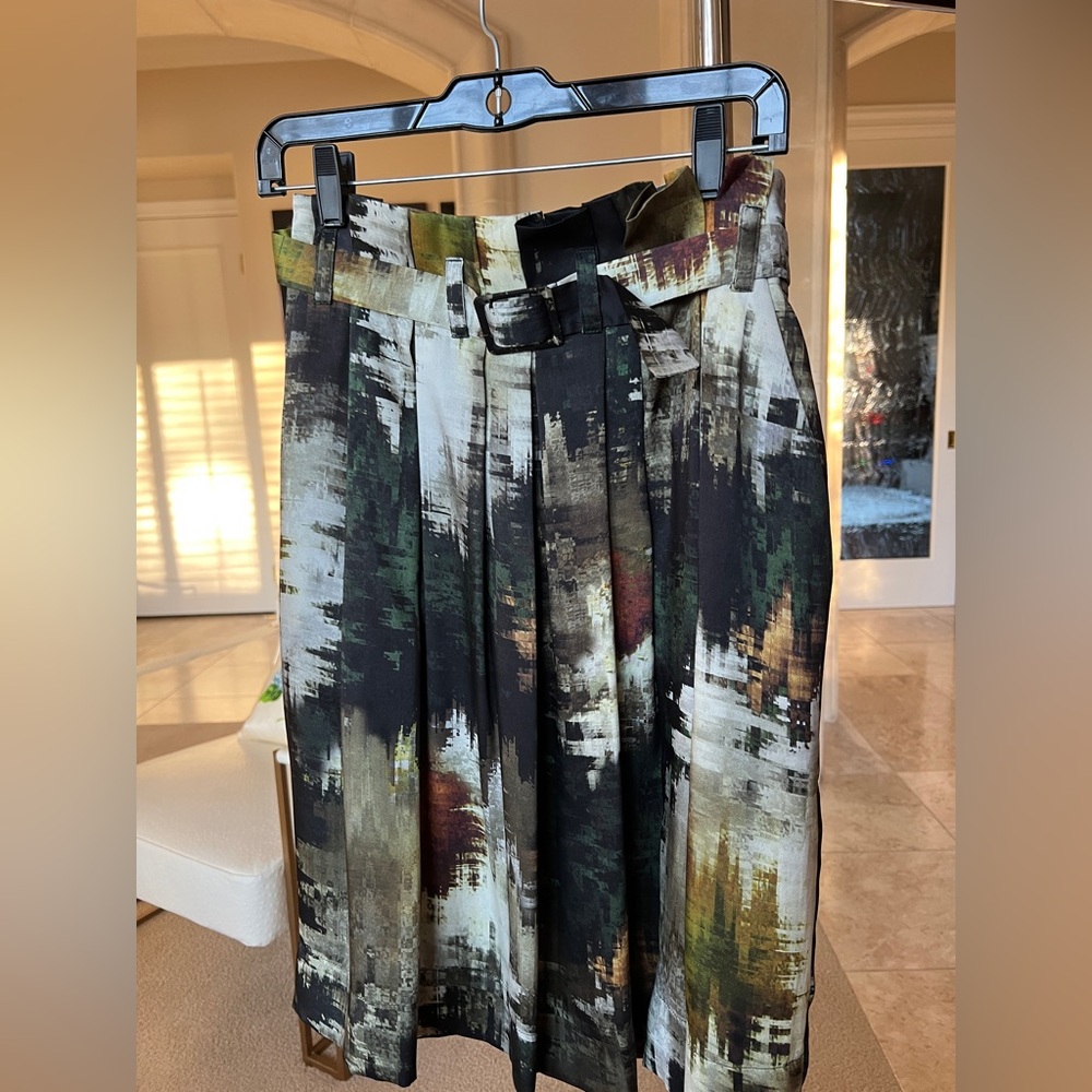 PAUW Amsterdam Elegant A-Line Skirt with Artistic Print - Size 0 (XS)